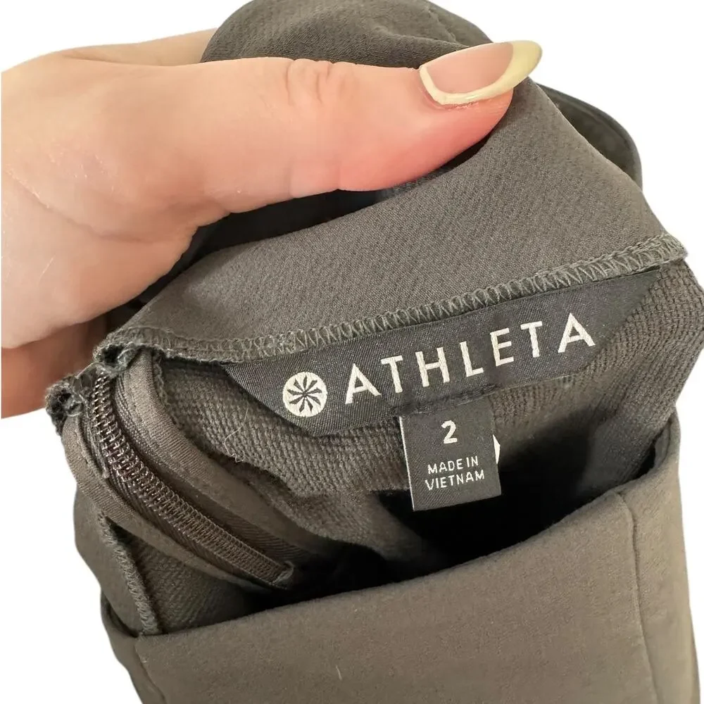 Athleta Wander Slim Straight Crop Pant Arbor Olive 2 - Picture 5 of 7